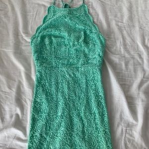 Mint mini bodycon dress